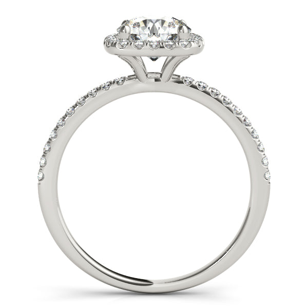 Platinum Round Halo Engagement Ring - Image 2