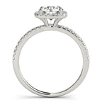 Platinum Round Halo Engagement Ring - Image 2