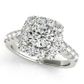 Platinum Round Halo Engagement Ring