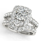 Platinum Round Halo Engagement Ring - Image 3