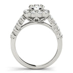 Platinum Round Halo Engagement Ring - Image 2
