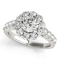 Platinum Round Halo Engagement Ring
