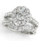 Platinum Round Halo Engagement Ring - Image 3