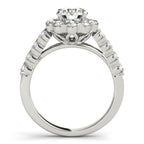 Platinum Round Halo Engagement Ring - Image 2