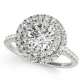 Platinum Round Halo Engagement Ring