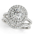 Platinum Round Halo Engagement Ring - Image 3