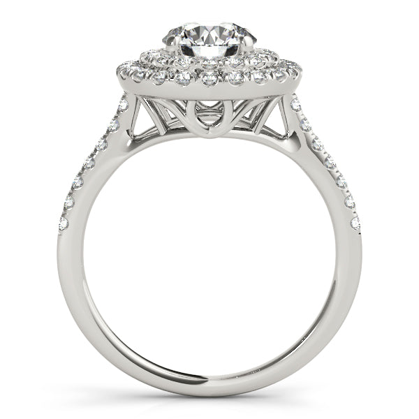 Platinum Round Halo Engagement Ring - Image 2