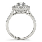 Platinum Round Halo Engagement Ring - Image 2
