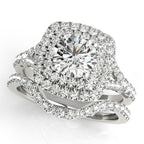 Platinum Round Halo Engagement Ring - Image 3