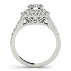 Platinum Round Halo Engagement Ring - Image 2