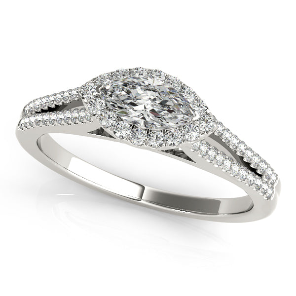 Platinum Halo Engagement Ring