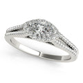 Platinum Halo Engagement Ring