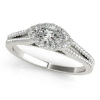 Platinum Halo Engagement Ring