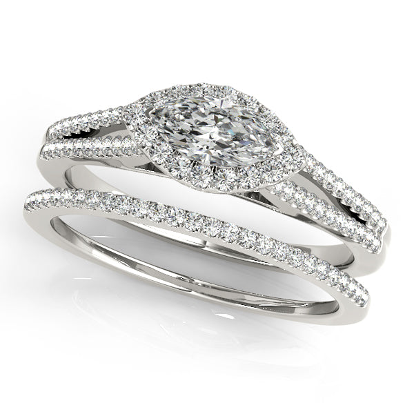 Platinum Halo Engagement Ring - Image 3