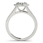 Platinum Halo Engagement Ring - Image 2
