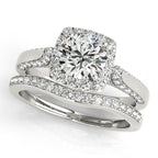 Platinum Round Halo Engagement Ring - Image 3