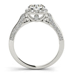 Platinum Round Halo Engagement Ring - Image 2