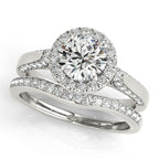 Platinum Round Halo Engagement Ring - Image 3