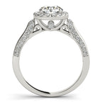 Platinum Round Halo Engagement Ring - Image 2