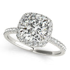 Platinum Halo Engagement Ring