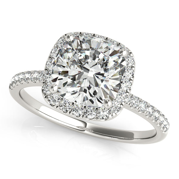 Platinum Halo Engagement Ring