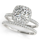 Platinum Halo Engagement Ring - Image 3