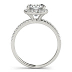Platinum Halo Engagement Ring - Image 2