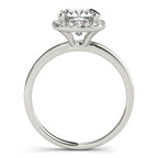 Platinum Halo Engagement Ring - Image 2