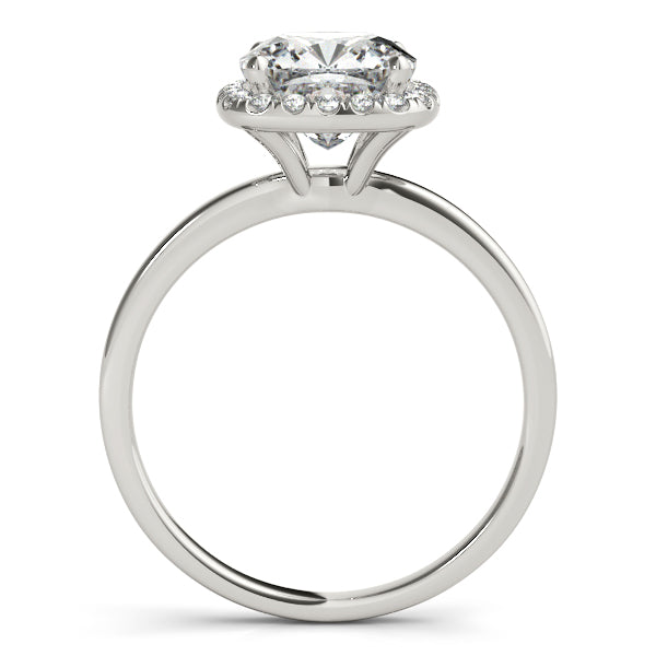 Platinum Halo Engagement Ring - Image 2