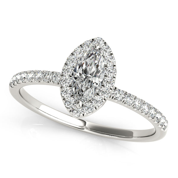 Platinum Halo Engagement Ring