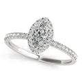 Platinum Halo Engagement Ring