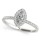 Platinum Halo Engagement Ring
