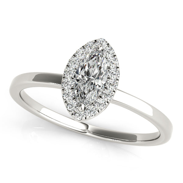 Platinum Halo Engagement Ring