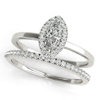 Platinum Halo Engagement Ring - Image 3