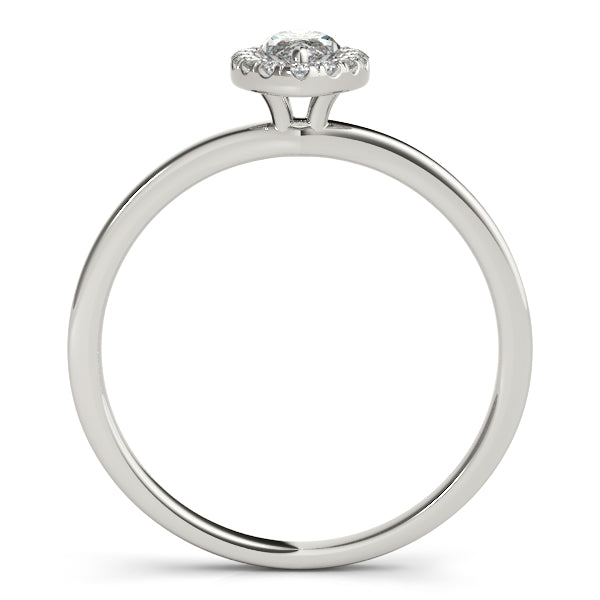 Platinum Halo Engagement Ring - Image 2