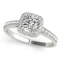 Platinum Halo Engagement Ring