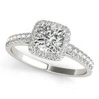 Platinum Halo Engagement Ring