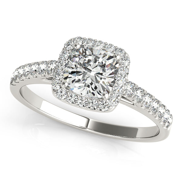 Platinum Halo Engagement Ring