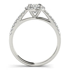 Platinum Halo Engagement Ring - Image 2