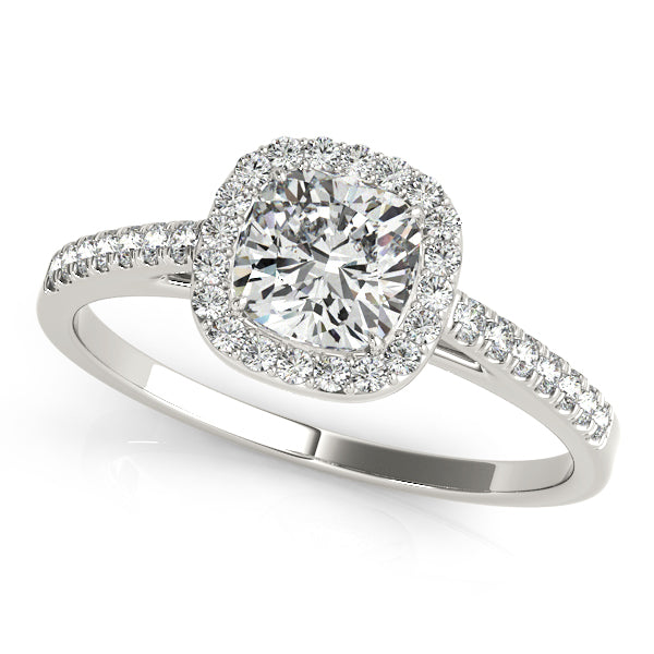 Platinum Halo Engagement Ring
