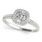 Platinum Halo Engagement Ring
