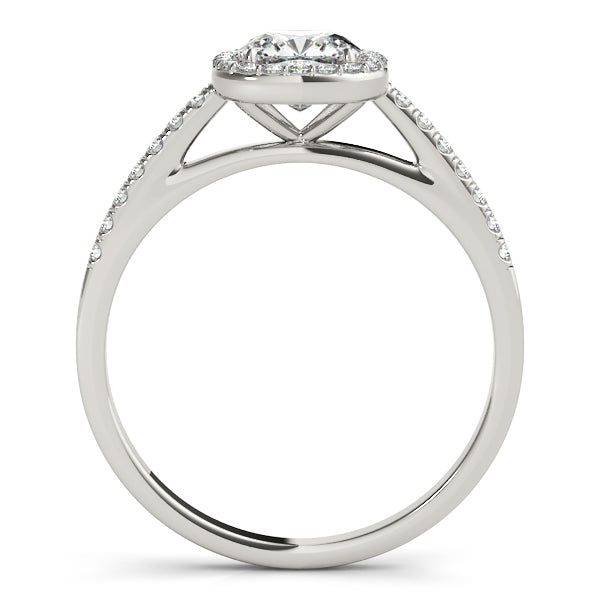 Platinum Halo Engagement Ring - Image 2