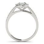 Platinum Halo Engagement Ring - Image 2