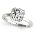 Platinum Round Halo Engagement Ring