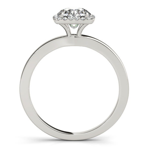Platinum Round Halo Engagement Ring - Image 2
