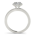 Platinum Round Halo Engagement Ring - Image 2