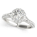 Platinum Pavé Engagement Ring MULT ROW