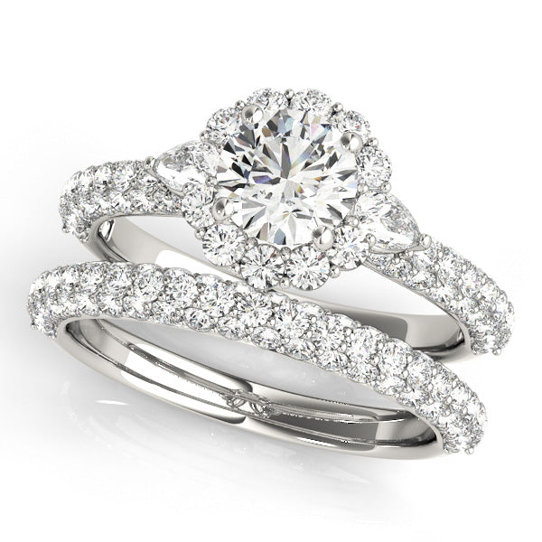 Platinum Pavé Engagement Ring MULT ROW - Image 3