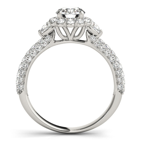 Platinum Pavé Engagement Ring MULT ROW - Image 2