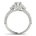 Platinum Pavé Engagement Ring MULT ROW - Image 2